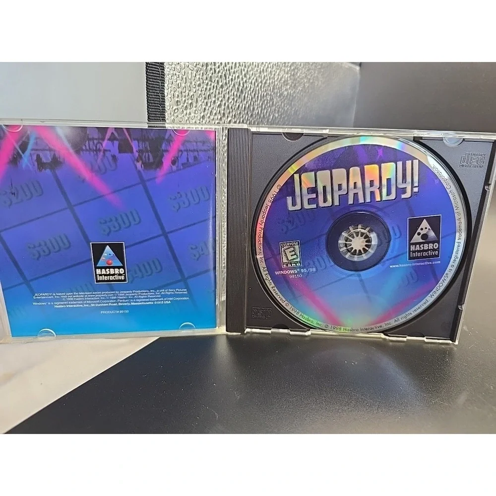 Jeopardy! CD-ROM 1998 PC Video Game, Windows‎ 95/98 Hasbro Interactive